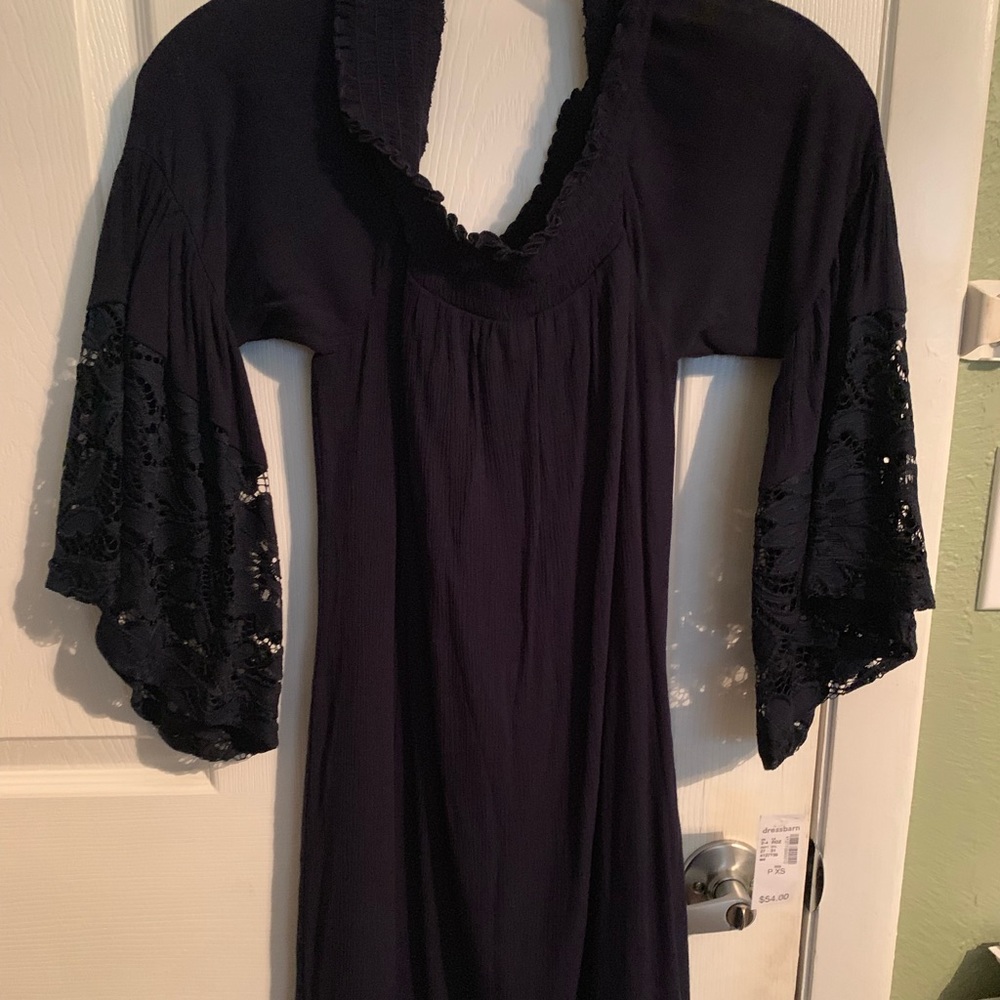 Knee length off the shoulder dress